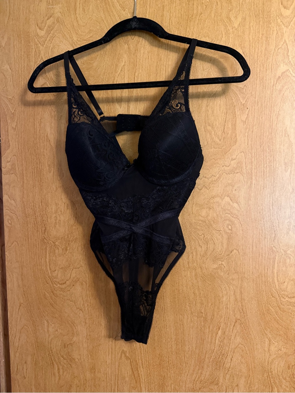 Frederick's of Hollywood Black Lace Bodysuit